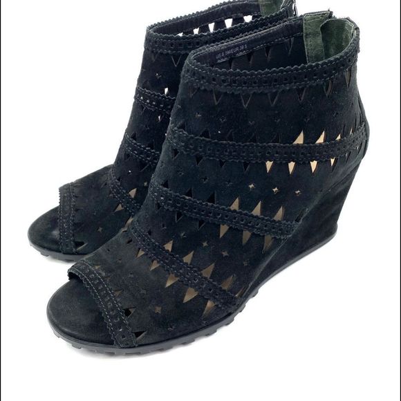 Via Spiga Shoes - Via Spiga Latanya wedge sandal peep toe perforated